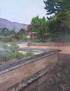 塀のある風景