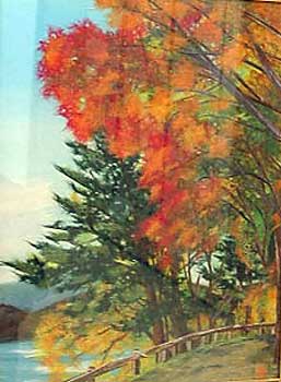 紅葉の山道