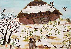 廃墟は雀の楽園