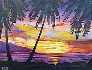 パラオ島の夕日