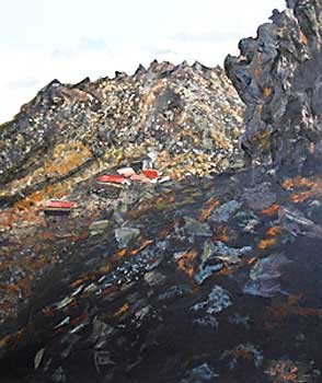残照の新山