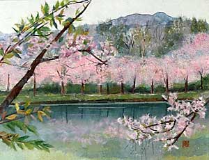 桜並木（杉池）