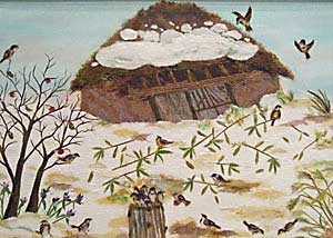 廃墟はすずめの楽園