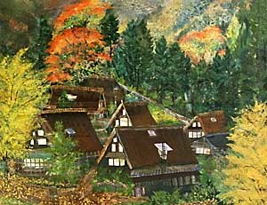 秋の越中五箇山