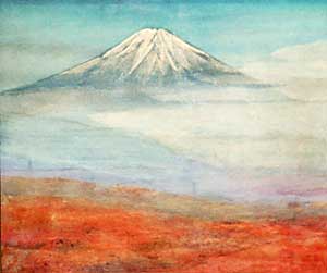 夕景の富士