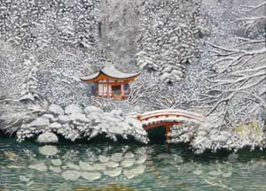 白い醍醐寺の弁天堂