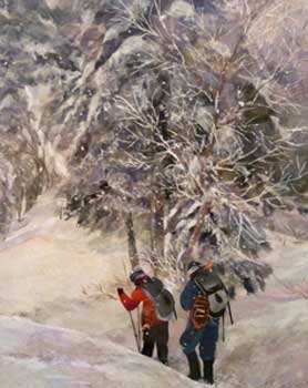 積雪を踏みしめて
