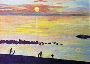 夕日が沈む・・・