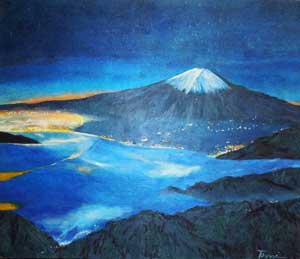 夜明けの富士