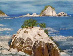 白山島の冬景
