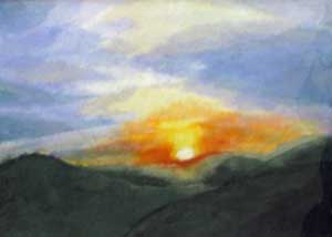 夕日