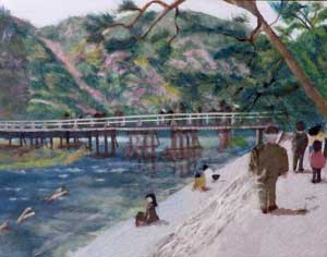 初秋の渡月橋