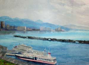 琵琶湖の朝