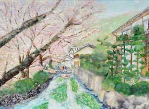 地蔵川と桜