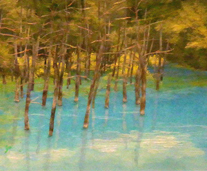 青い池