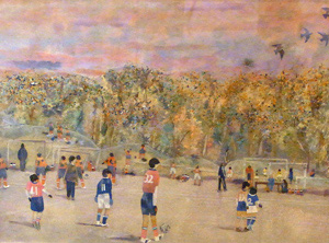 孫のサッカー風景