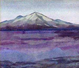 夕暮れの大山