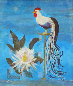 尾長鶏と華