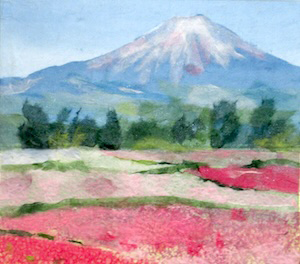 富士と芝桜（習作）