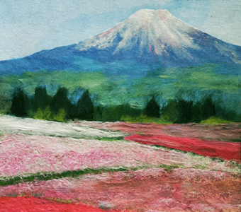 富士と芝桜