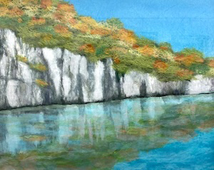 秋口の川面