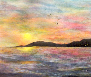 夕日