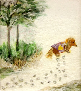 愛犬の足跡