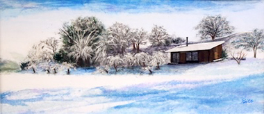 雪の朝（舟山）