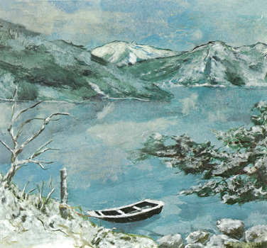 湖上残雪