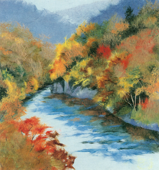 山間紅葉